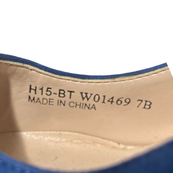 Cole Haan Grand Os Blue Suede Heel Women's Pumps Size 7 - Picture 5 of 9